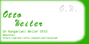 otto weiler business card